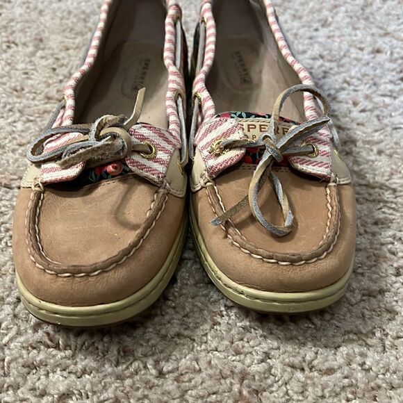 Sperry Top Sider Women’s Beige Floral Slip On Shoes Sz 8M - Picture 4 of 7